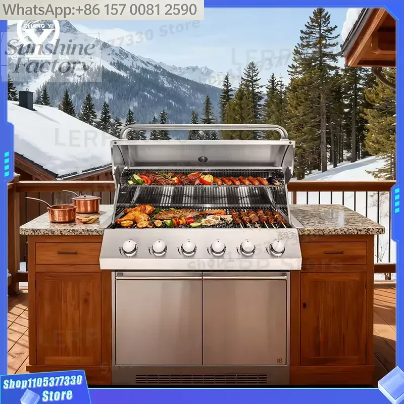 Commercial Kitchen Cooking - CE 6-Burners Household/Commercial Heavy Kitchen Built-In
