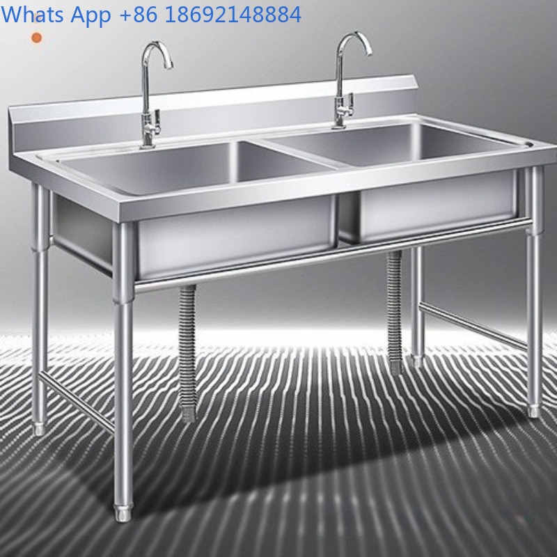 Commercial Kitchen Double Sink - Commercial Stainless Steel Sink Single Double