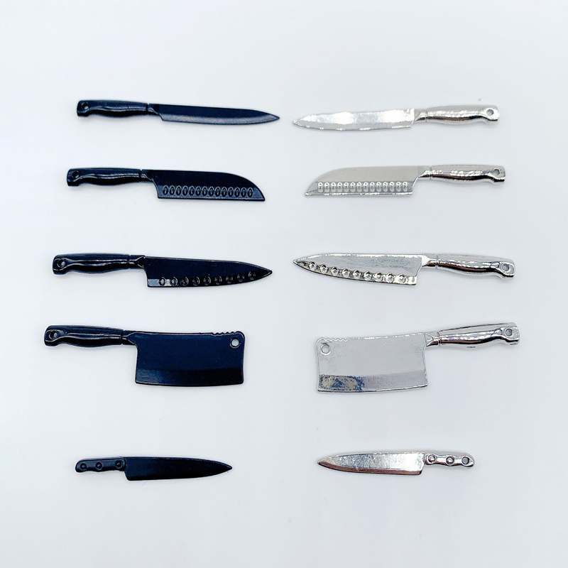 Commercial Kitchen Cooking - 1/12 Dollhouse Mini Knives Model Dollhouse