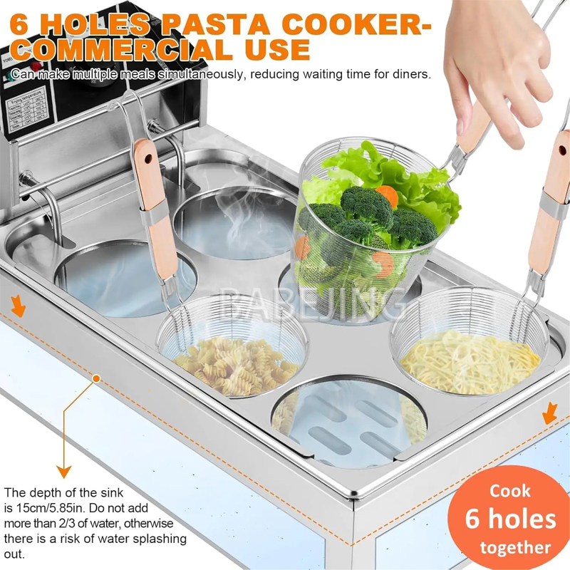 Commercial Kitchen Cooking - Commercial 6-Hole Desktop Noodle Machine Multifunctional