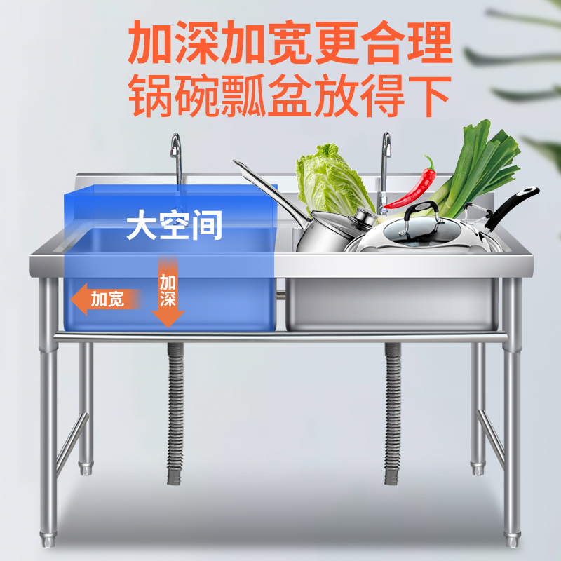Commercial stainless steel sin - Commercial Kitchen Double Sink ulasan dan harga