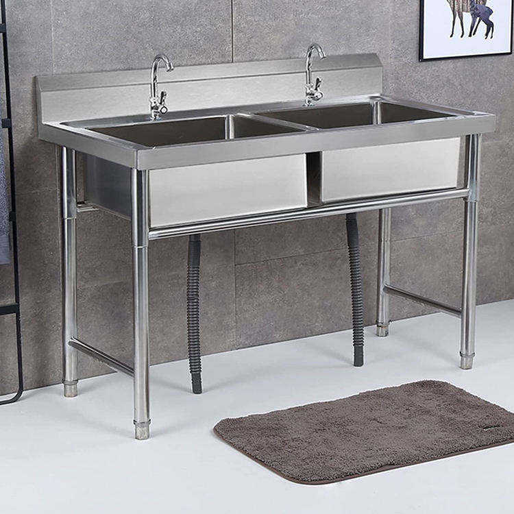 Singapore Hot Selling  Standar - Commercial Kitchen Double Sink ulasan dan harga
