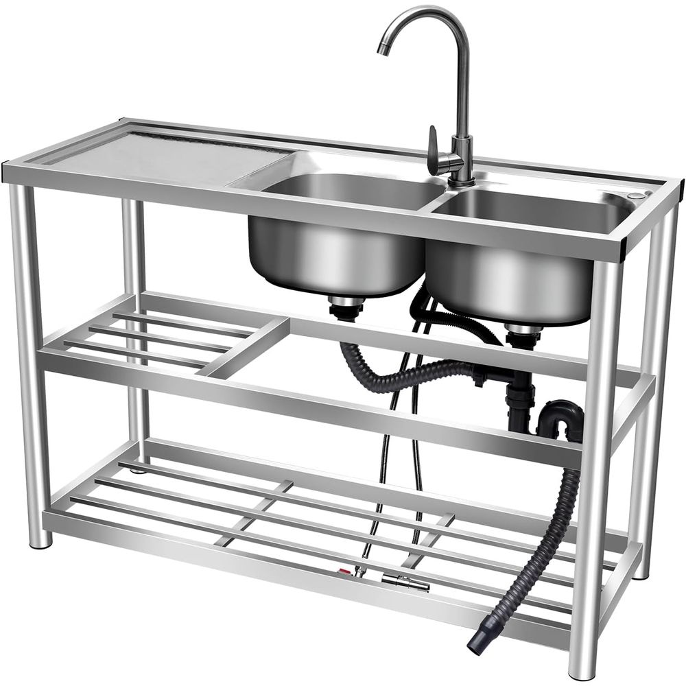 2 Commercial Kitchen Utility S - Commercial Kitchen Double Sink ulasan dan harga