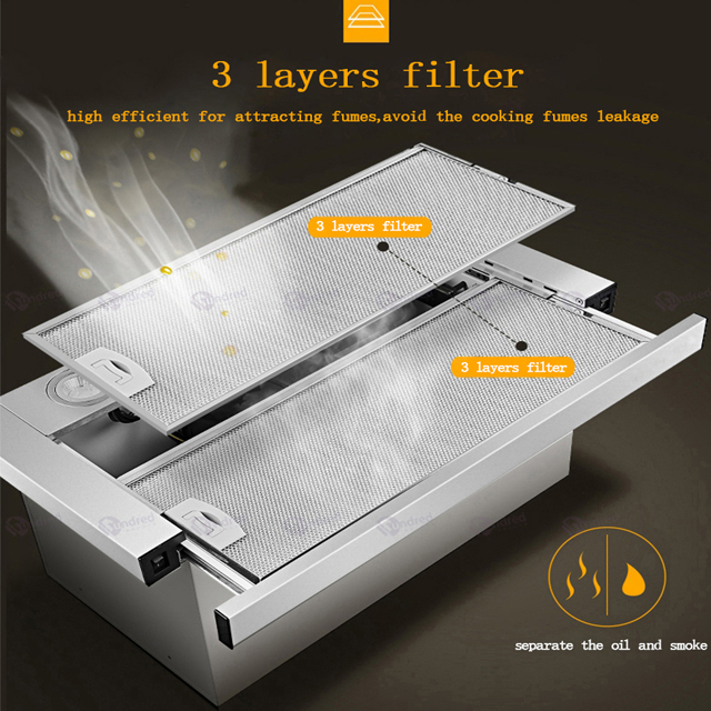 Built in Cooker Hood Stainless - Commercial Kitchen Chimney ulasan dan harga