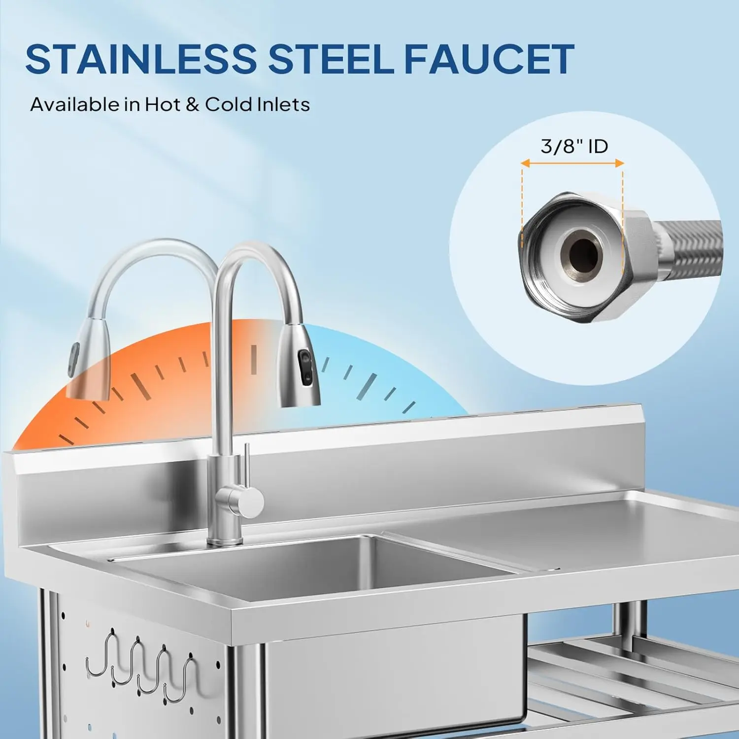 Stainless Steel Utility Sink,  - Commercial Kitchen Double Sink ulasan dan harga