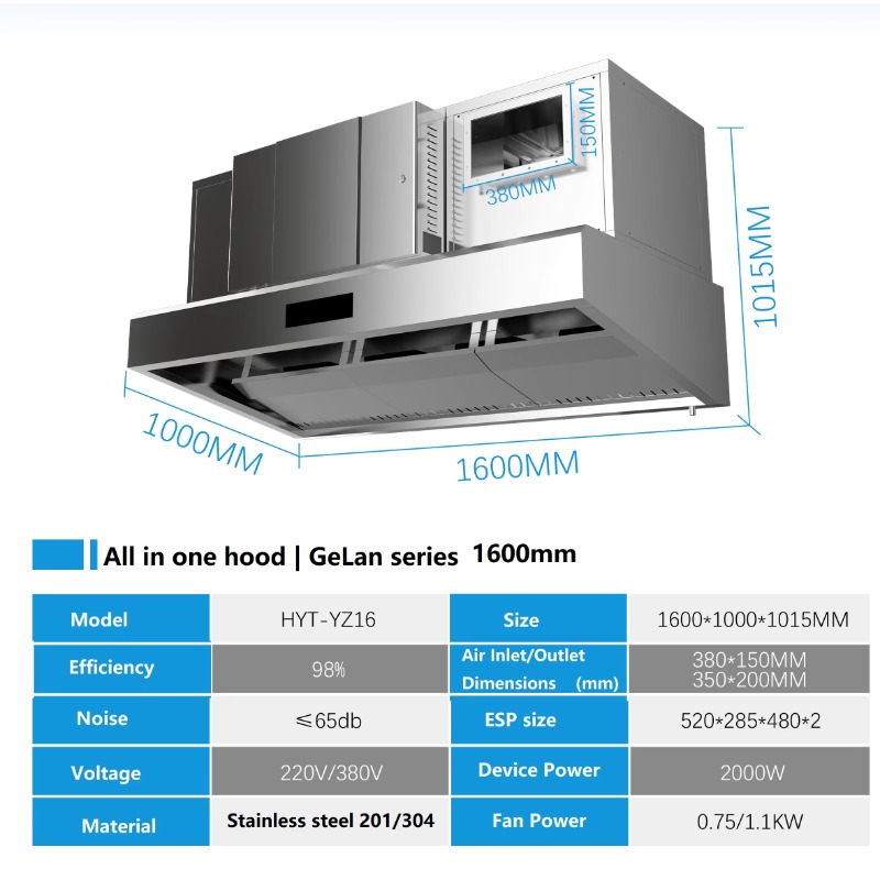 Electrostatic commercial smoke - Commercial Kitchen Chimney ulasan dan harga