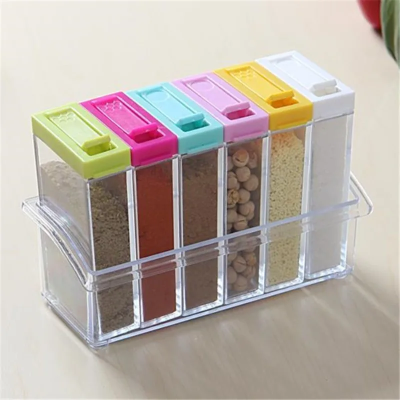 Transparent Seasoning Six Grid - Commercial Kitchen Items ulasan dan harga