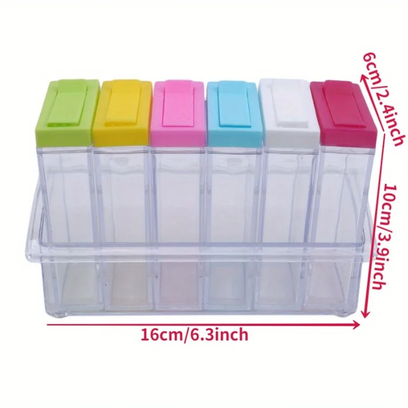 Transparent Seasoning Six Grid - Commercial Kitchen Items ulasan dan harga