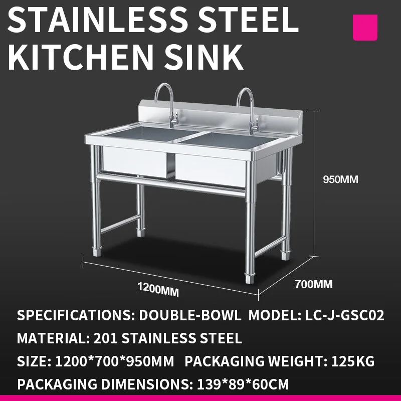Kitchen Sink—Commercial Cafete - Commercial Kitchen Double Sink ulasan dan harga