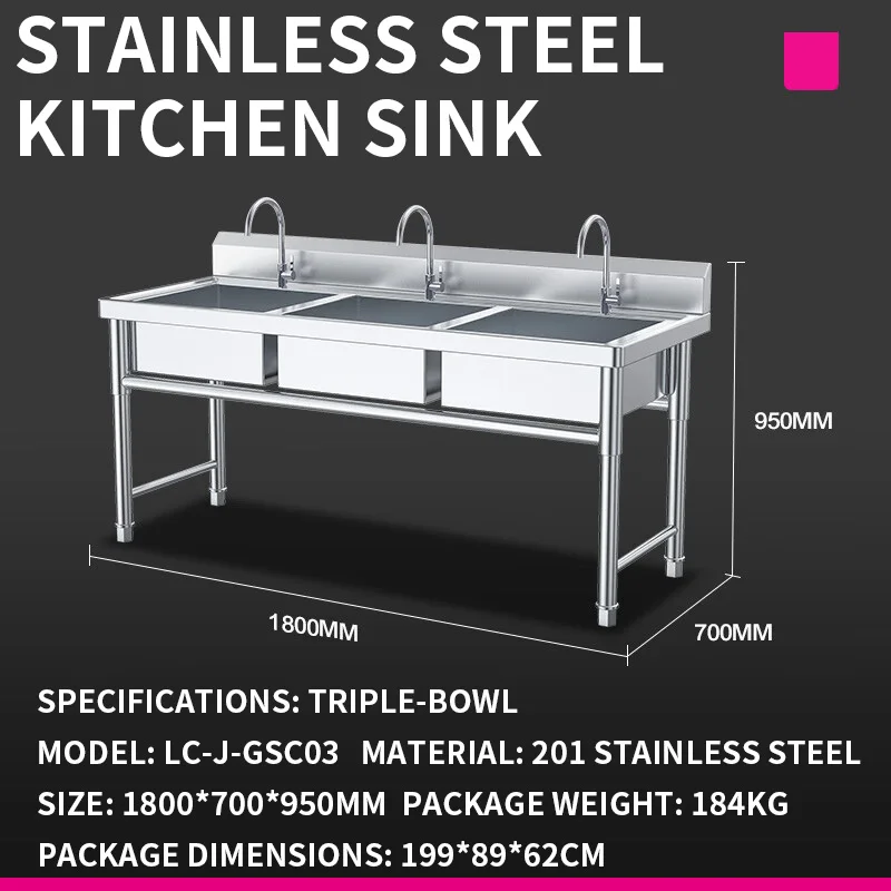Kitchen Sink—Commercial Cafete - Commercial Kitchen Double Sink ulasan dan harga