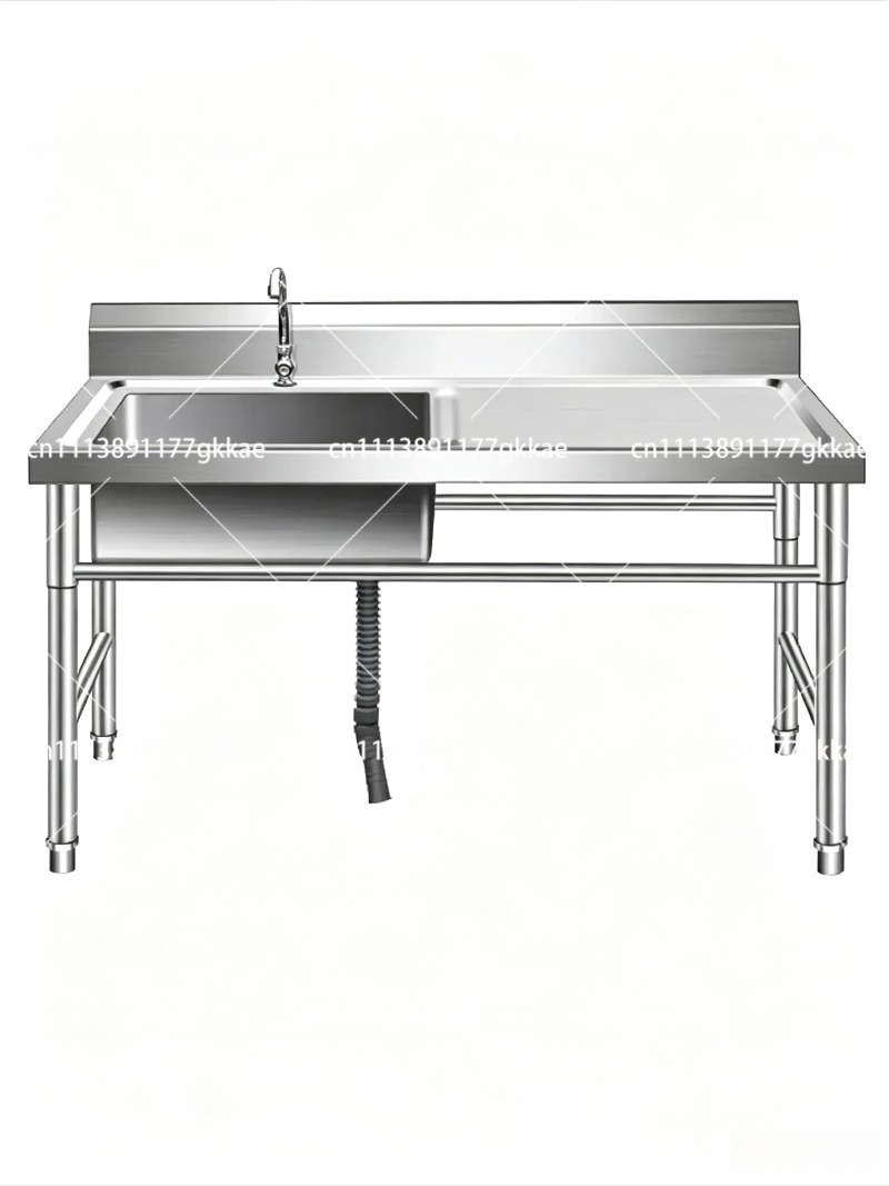 Thickened 304 Stainless Steel  - Commercial Kitchen Double Sink ulasan dan harga