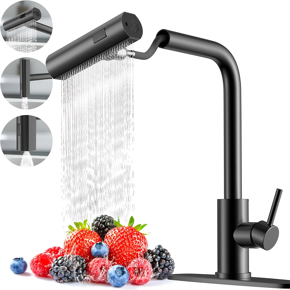 1 PC Black Kitchen Faucet With - Commercial Kitchen Units ulasan dan harga