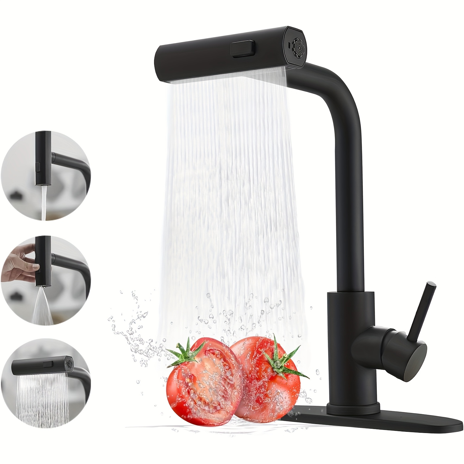 1 PC Black Kitchen Faucet With - Commercial Kitchen Units ulasan dan harga