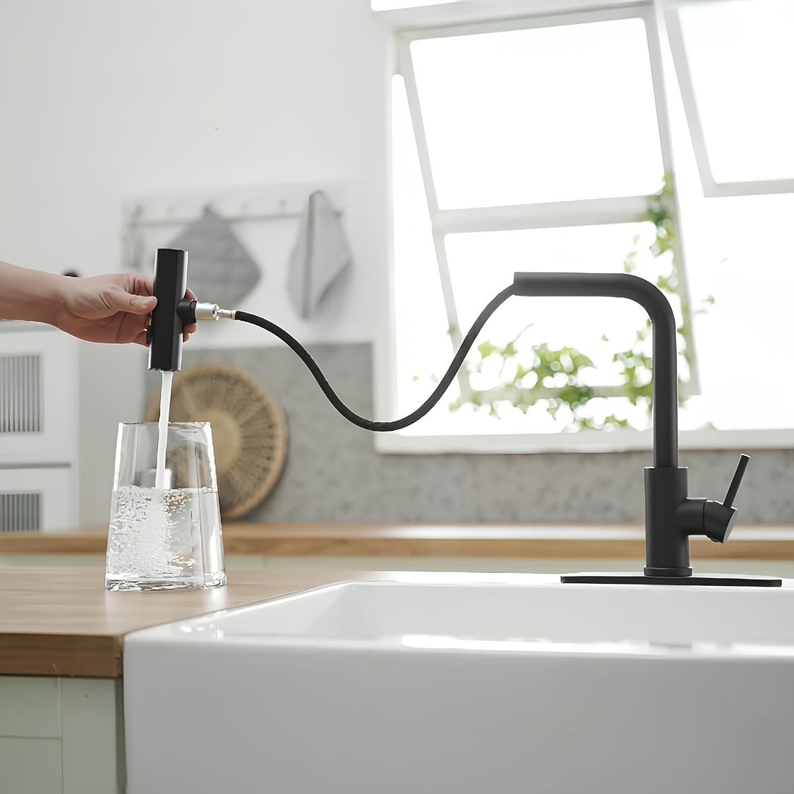 1 PC Black Kitchen Faucet With - Commercial Kitchen Units ulasan dan harga