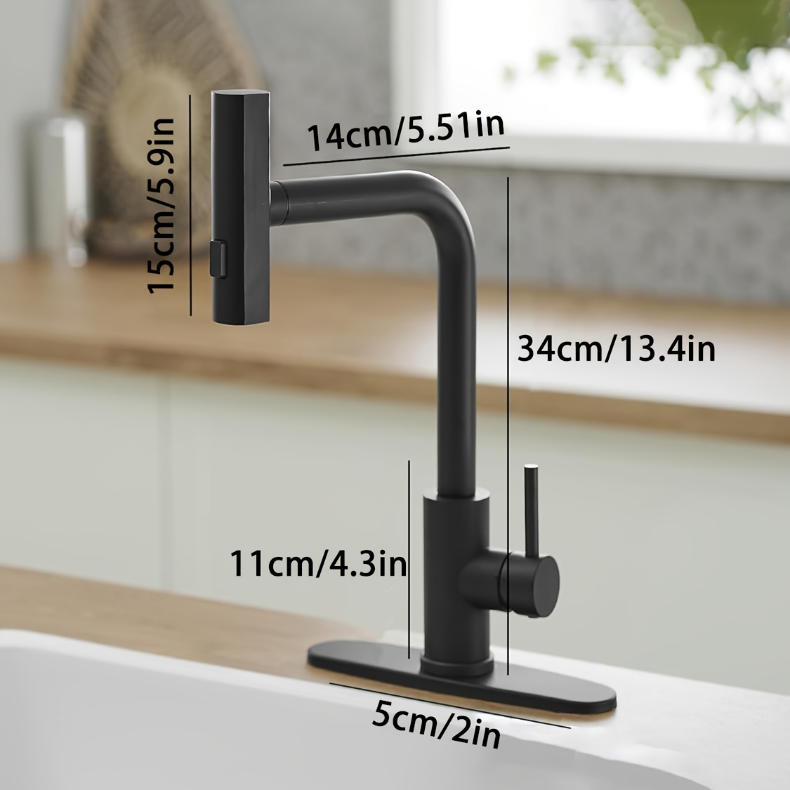 1 PC Black Kitchen Faucet With - Commercial Kitchen Units ulasan dan harga
