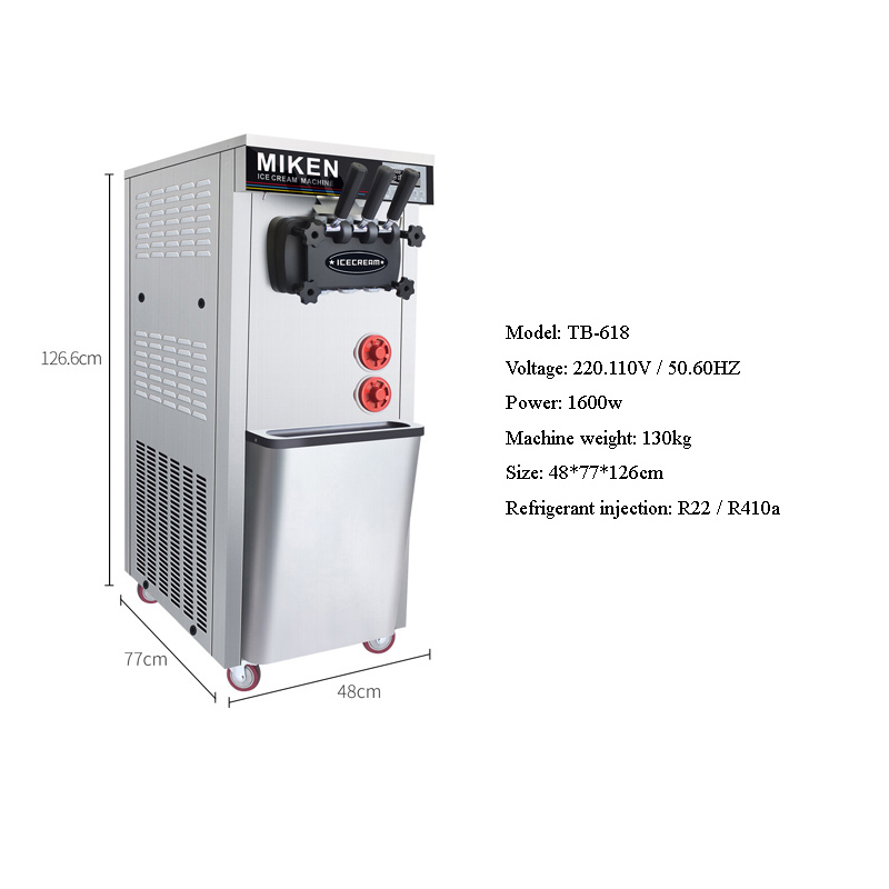 Automatic Three-Flavor Soft Se - Commercial Ice Maker ulasan dan harga