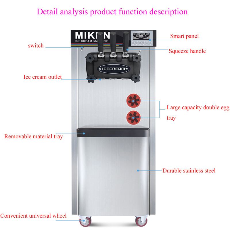 Automatic Three-Flavor Soft Se - Commercial Ice Maker ulasan dan harga