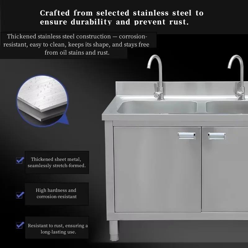 Commercial Stainless Steel Sin - Commercial Kitchen Double Sink ulasan dan harga