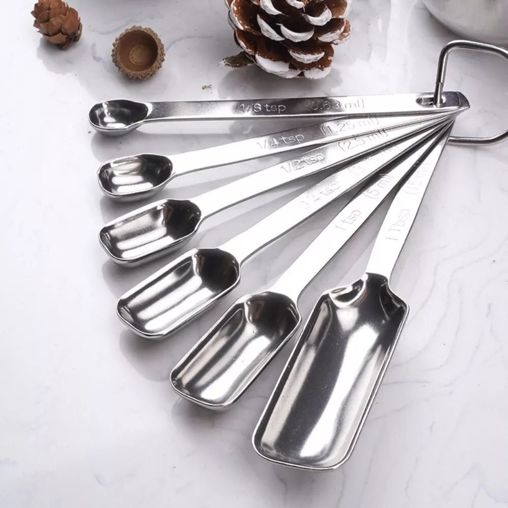 6Pcs Stainless Steel Measuring - Commercial Kitchen Products ulasan dan harga