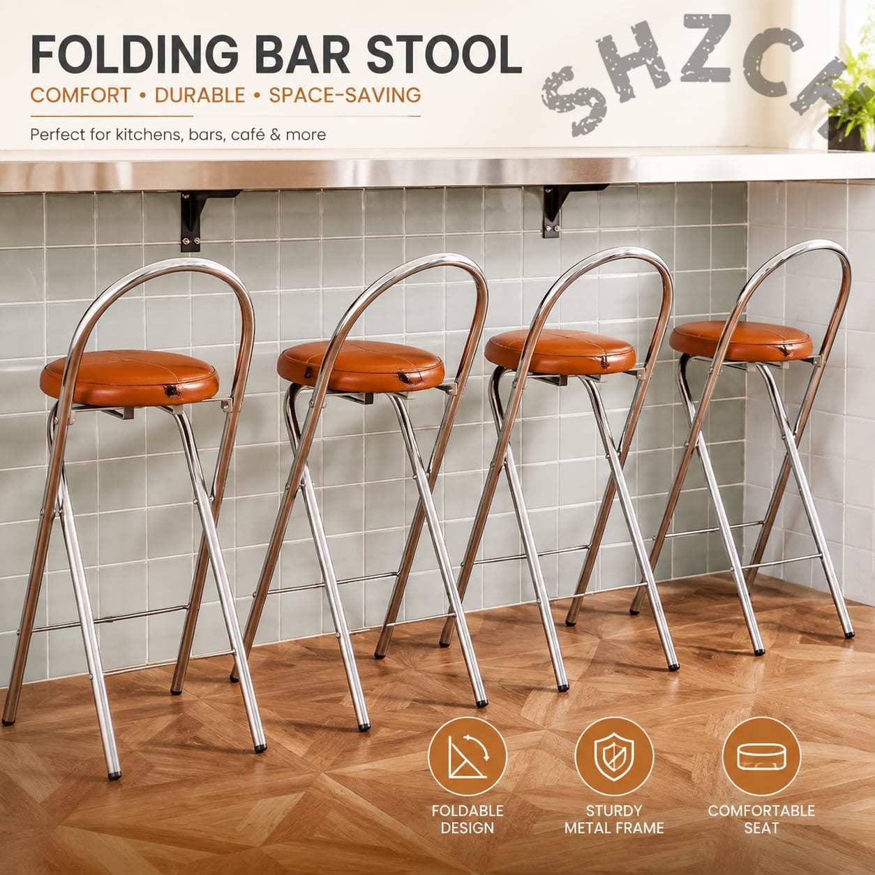 Mid-Century Modern Folding Bar - Commercial Kitchen Counter ulasan dan harga