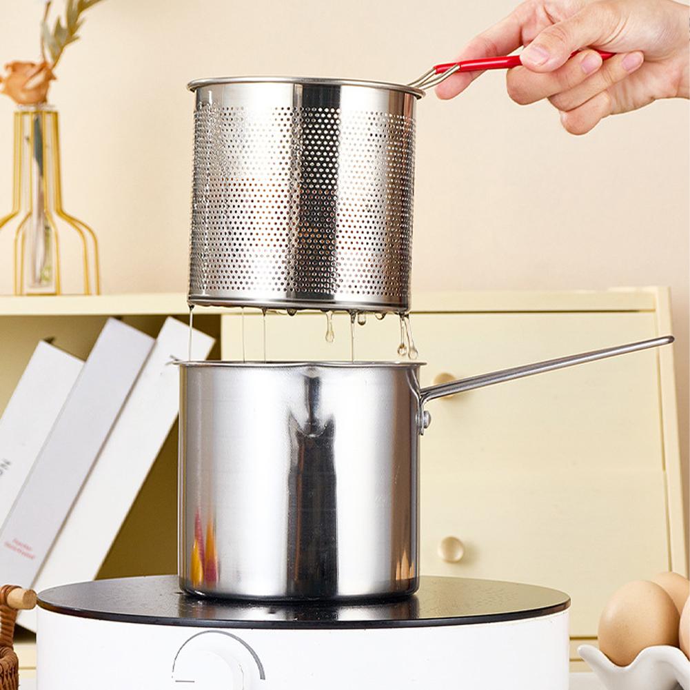 Stainless Steel Deep Fryer Pot - Commercial Kitchen Cooking ulasan dan harga
