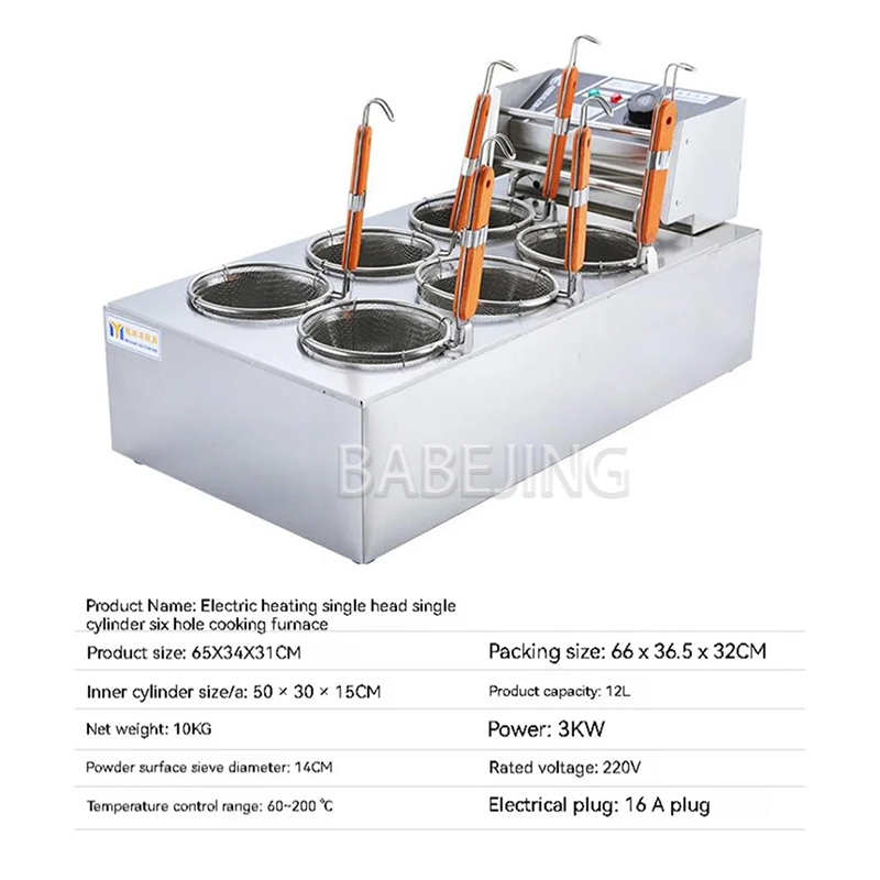 Commercial 6-Hole Desktop Nood - Commercial Kitchen Cooking ulasan dan harga