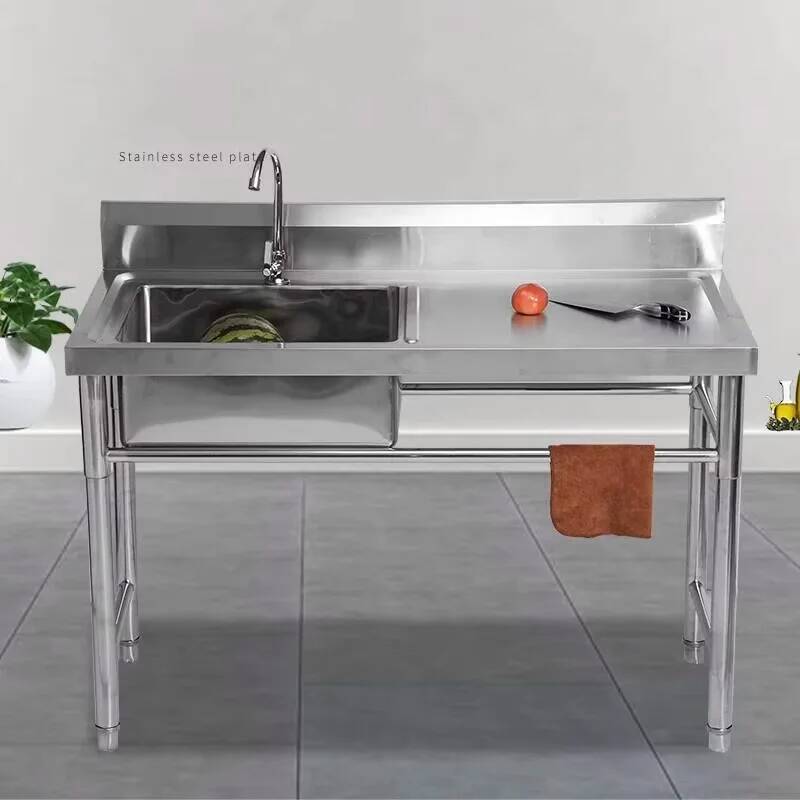 Basin Commercial Integrated St - Commercial Kitchen Double Sink ulasan dan harga